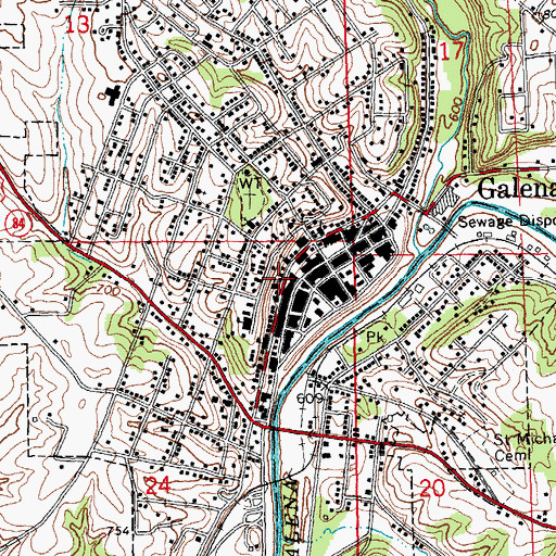 Topographic Map of Galena-Jo Daviess County History Museum, IL
