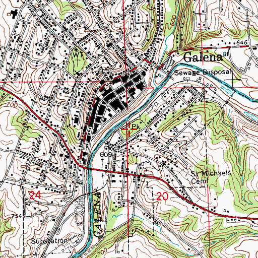 Topographic Map of Grant Park, IL