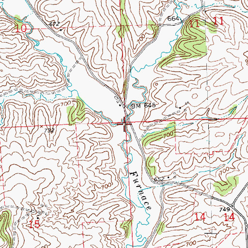 Topographic Map of Long Hollow Creek, IL