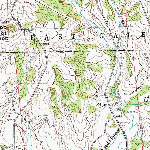 Topographic Map of Marsden Diggins, IL