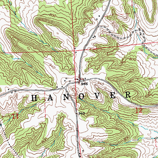 Topographic Map of Pleasant Hill (historical), IL