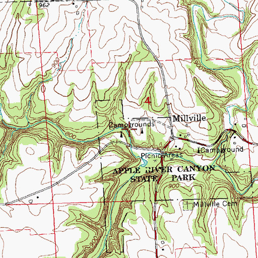 Topographic Map of Primrose Nature Trail, IL