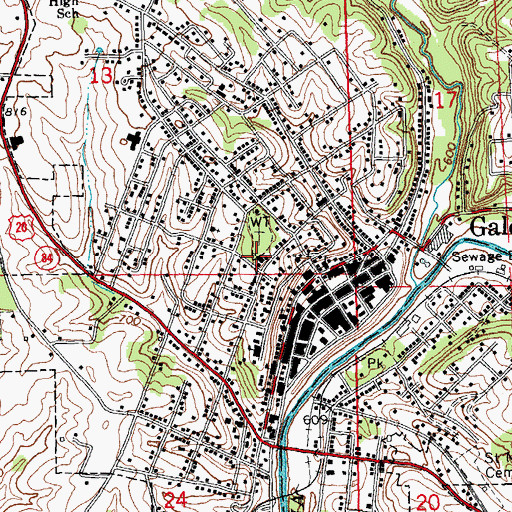 Topographic Map of Saint Matthews Lutheran Church, IL