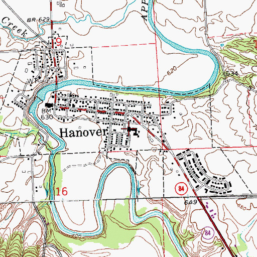 Topographic Map of River Ridge Middle School, IL