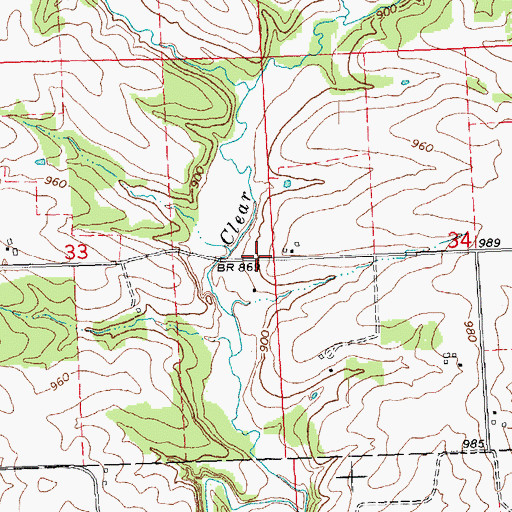 Topographic Map of Sweet Home (historical), IL