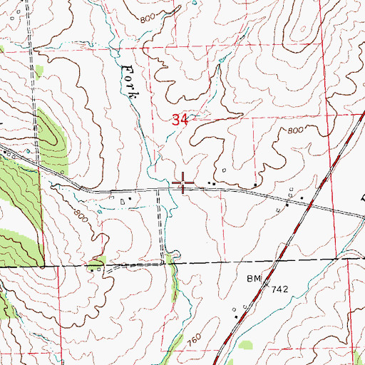 Topographic Map of Yankee Hollow Post Office (historical), IL