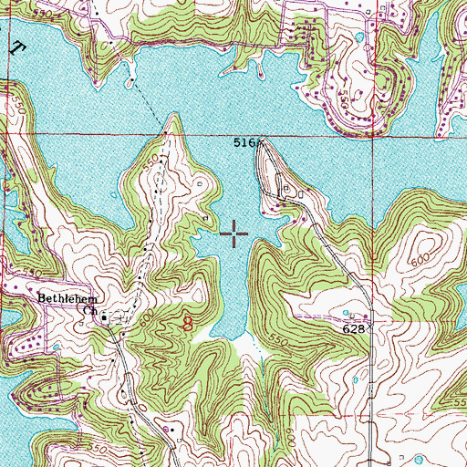 Topographic Map of Bethlehem Bay, IL
