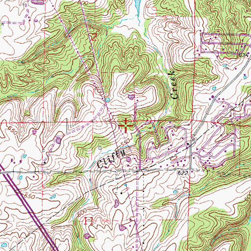 Topographic Map of Caney School (historical), IL