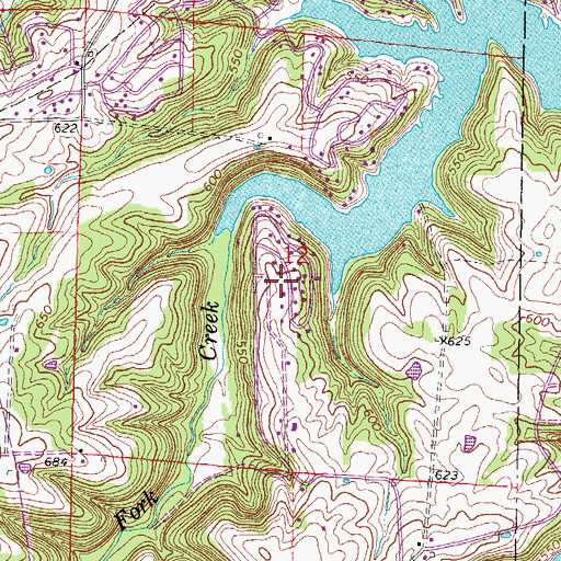 Topographic Map of Deer Ridge, IL