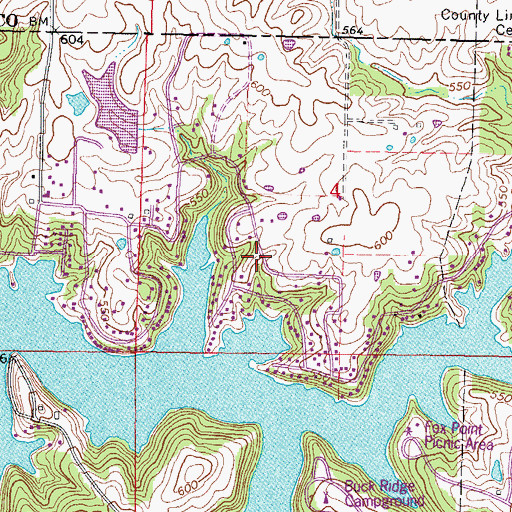 Topographic Map of Egyptian Hills, IL