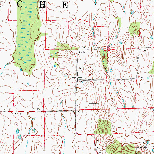 Topographic Map of Greenbrier School (historical), IL