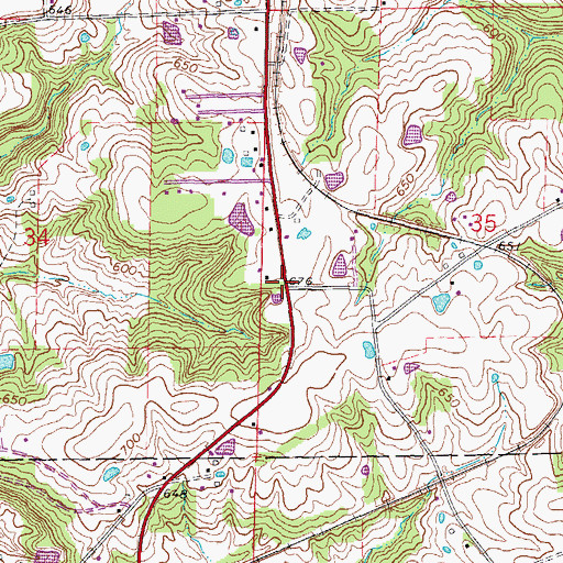 Topographic Map of Farmers Bluff Church (historical), IL