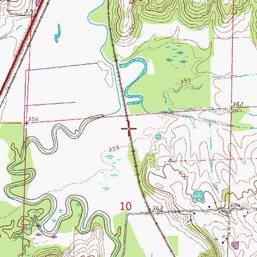 Topographic Map of Hollins Spur (historical), IL