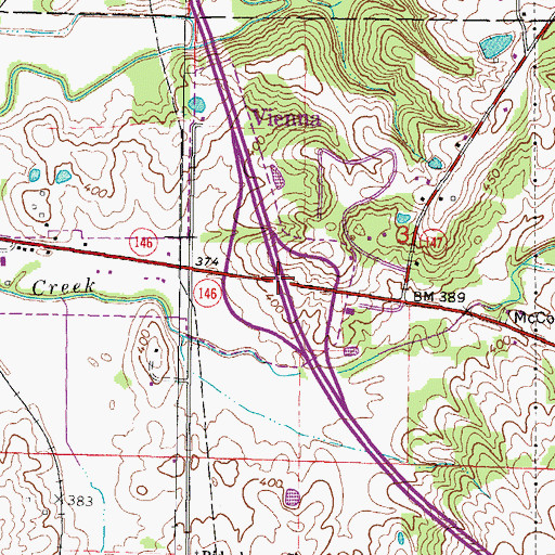 Topographic Map of Interchange 16, IL