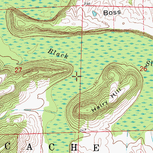 Topographic Map of Little Black Slough Nature Preserve, IL