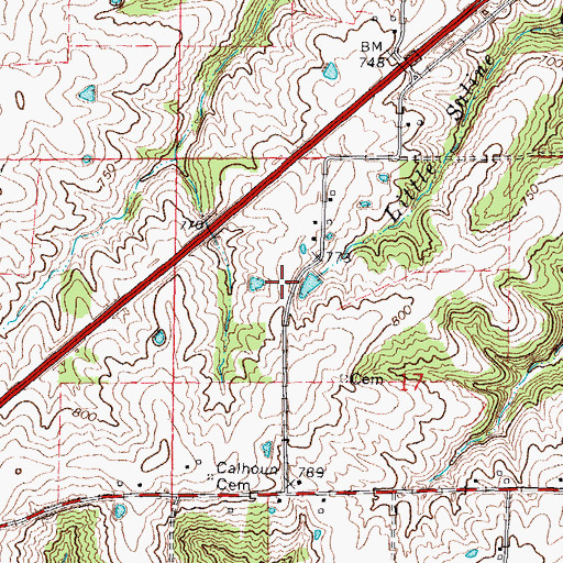Topographic Map of Mount Joy Church (historical), IL