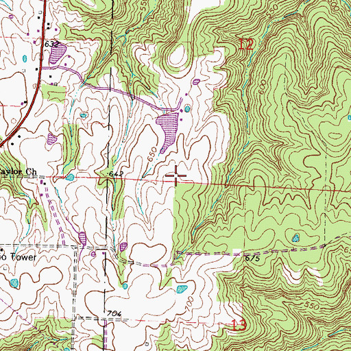 Topographic Map of Mount Pleasant School (historical), IL