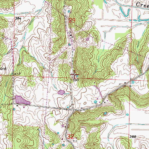 Topographic Map of Murrie School (historical), IL