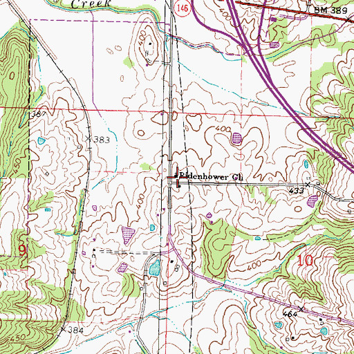 Topographic Map of Ridenhower School (historical), IL