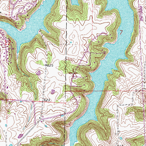 Topographic Map of Sugar Creek Ranch, IL