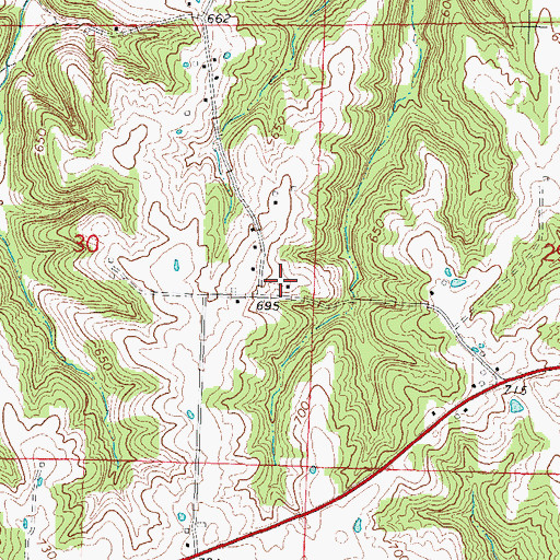 Topographic Map of Sullins School (historical), IL