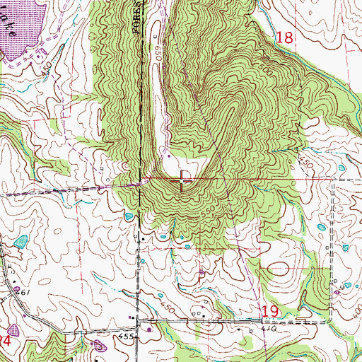 Topographic Map of Tall Tree School (historical), IL