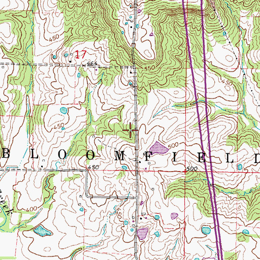 Topographic Map of Veach School (historical), IL