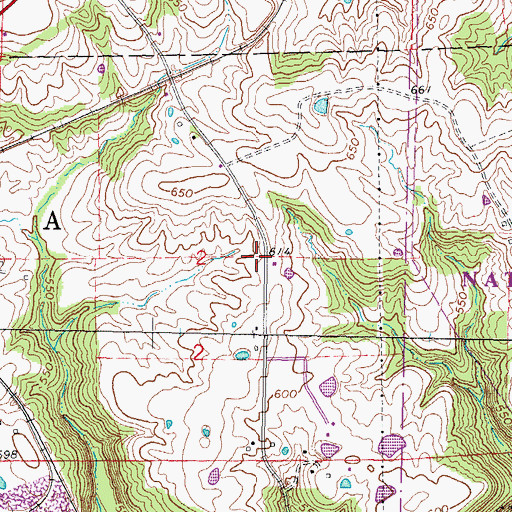 Topographic Map of Walkerville School (historical), IL