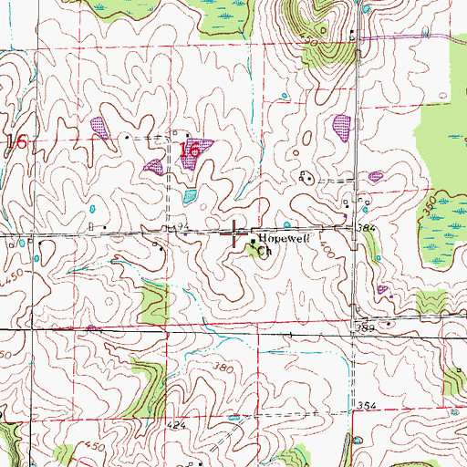 Topographic Map of Wise School (historical), IL