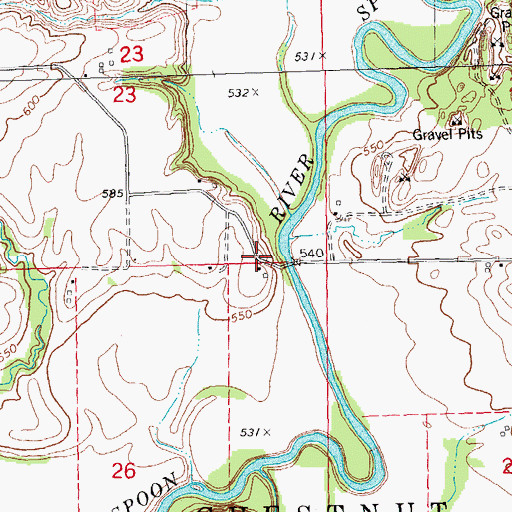 Topographic Map of Bridgeport (historical), IL
