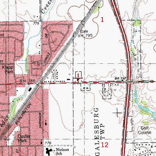 Topographic Map of The Church of Jesus Christ of Latter Day Saints, IL
