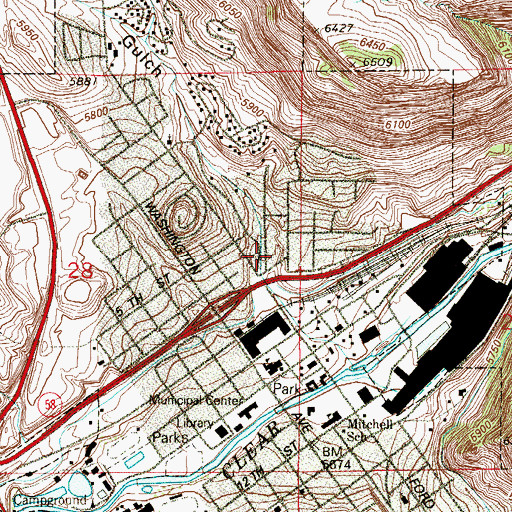 Topographic Map of Tucker Gulch, CO