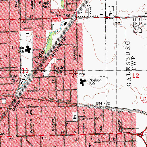Topographic Map of First Bible Missionary Church, IL