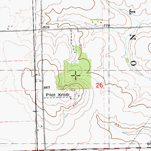 Topographic Map of Pilot Grove, IL