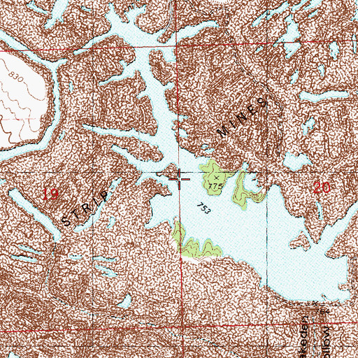 Topographic Map of Snakeden Hollow State Fish and Wildlife Area, IL