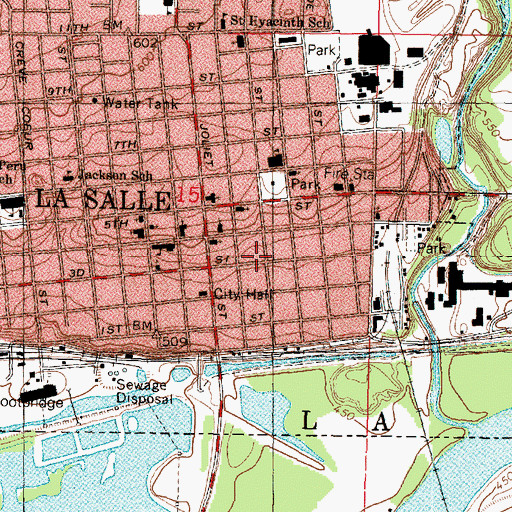 Topographic Map of Christ Family Foursquare Church, IL