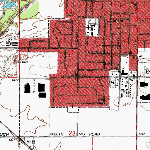 Topographic Map of The Church of Jesus Christ of Latter Day Saints, IL