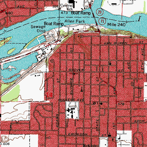 Topographic Map of Church of the Open Bible (historical), IL