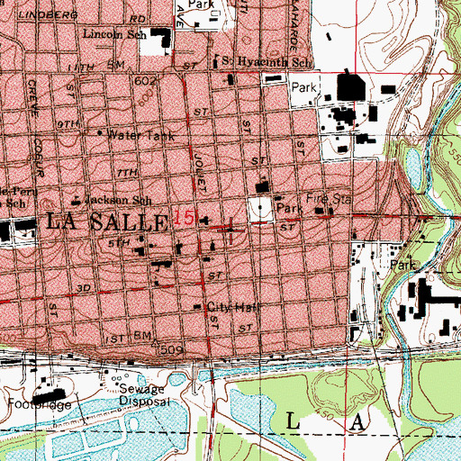 Topographic Map of Church of the Resurrection, IL