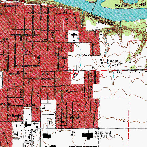 Topographic Map of Epworth United Methodist Church, IL