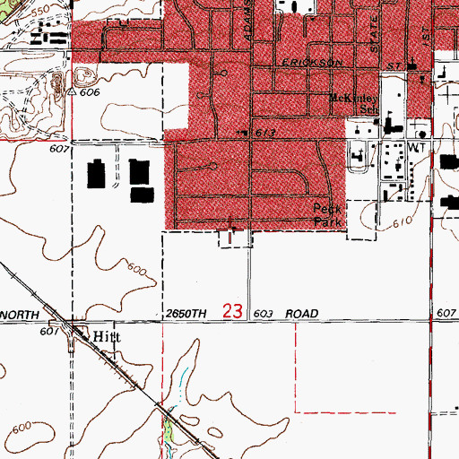 Topographic Map of Faith Lutheran Church, IL