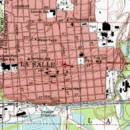 Topographic Map of First Congregational Church, IL