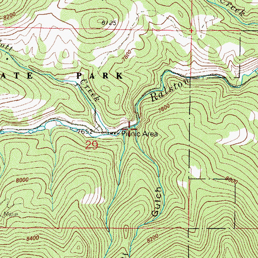 Topographic Map of Sawmill Gulch, CO