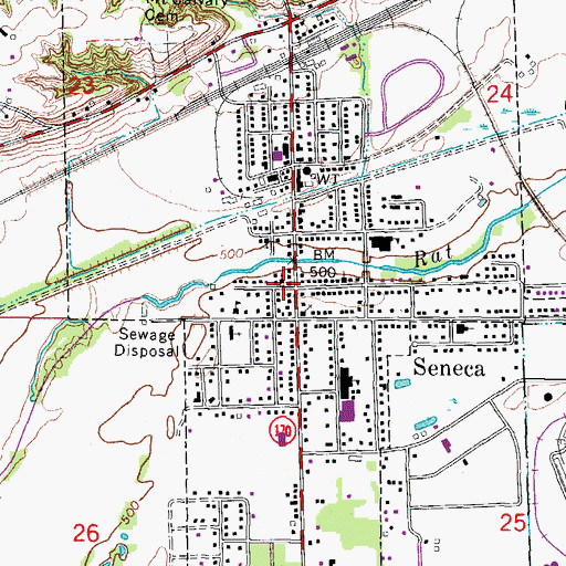 Topographic Map of First United Methodist Church, IL