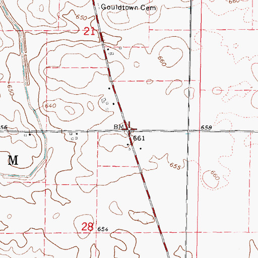 Topographic Map of Freedom Centre (historical), IL