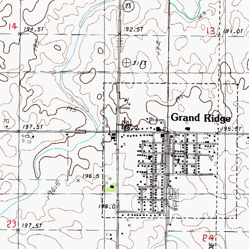 Topographic Map of Grand Ridge Community Consolidated School, IL