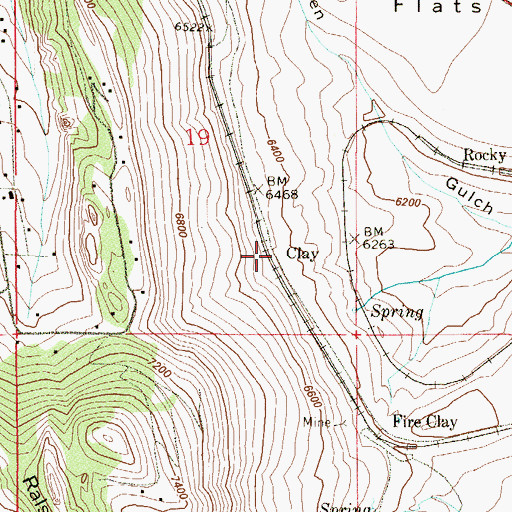 Topographic Map of Clay, CO