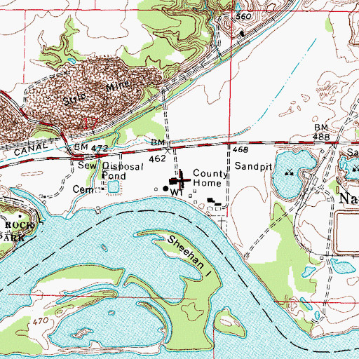 Topographic Map of La Salle County Home, IL