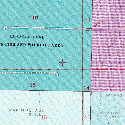 Topographic Map of LaSalle Lake State Fish and Wildlife Area, IL