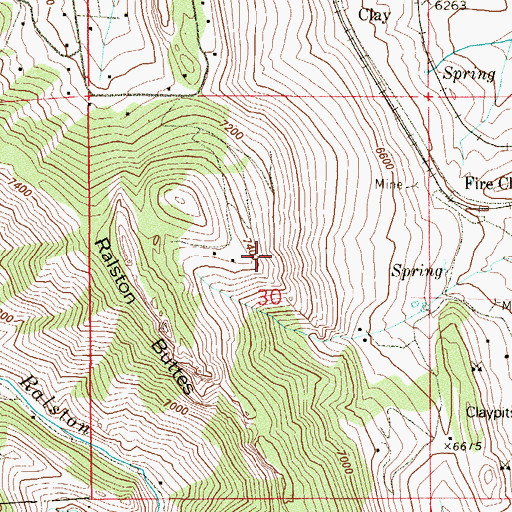 Topographic Map of Ralston Buttes, CO